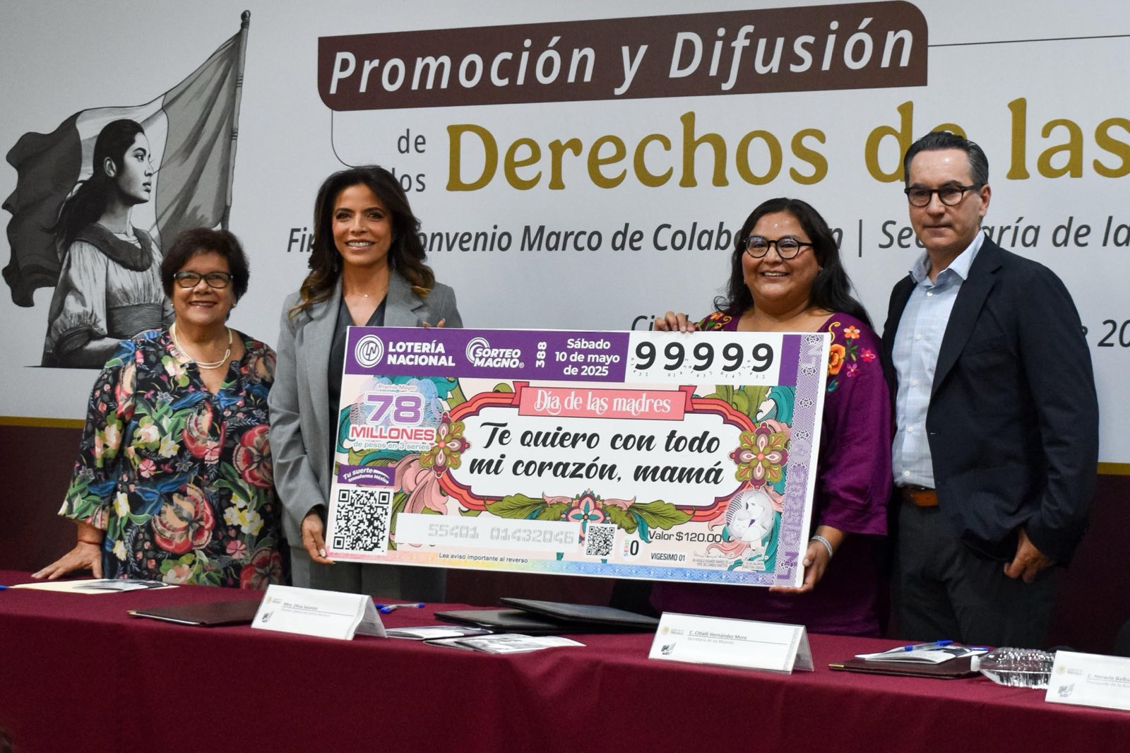 Difundirán con “cachitos” de lotería derechos de las mujeres en todo el país