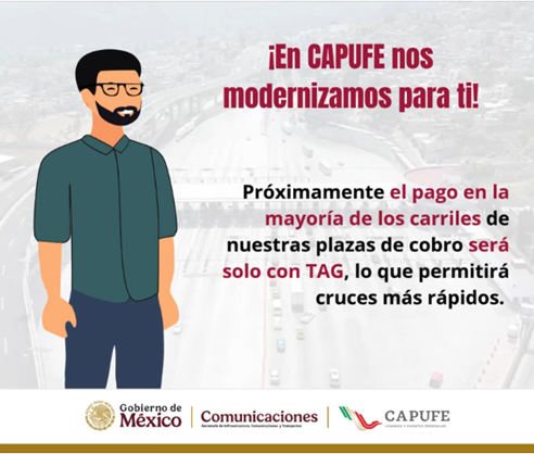 Anuncia Capufe cobro en casetas ¡solo con TAG!