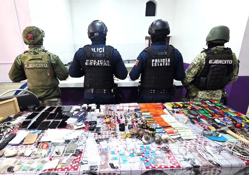 Operativo en el Cereso de Pachuca desarticula medios usados para extorsión y narcomenudeo
