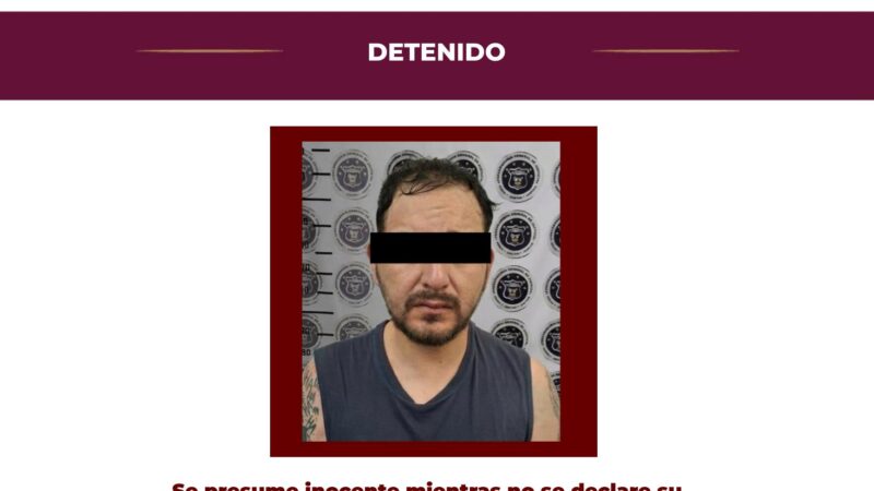 Gabinete de Seguridad detiene a generador de violencia en Tlaxcoapan