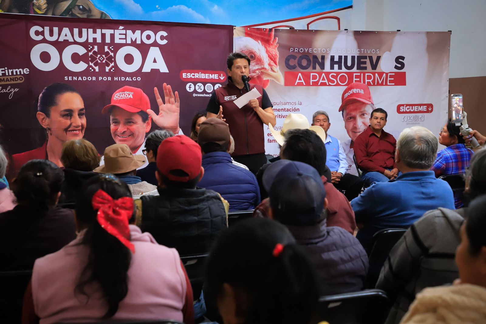 Con Huevos a Paso Firme Cuauhtémoc Ochoa recorre Hidalgo