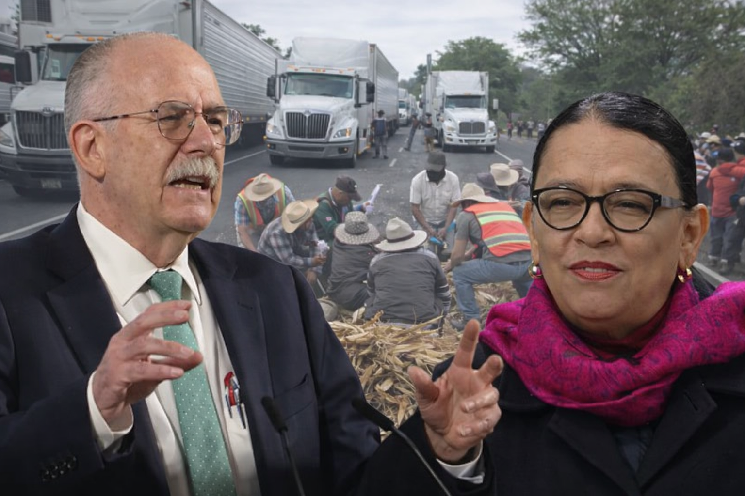 Insiste gobierno en diálogo con agricultores y transportistas; sí hay atención a demandas, afirma