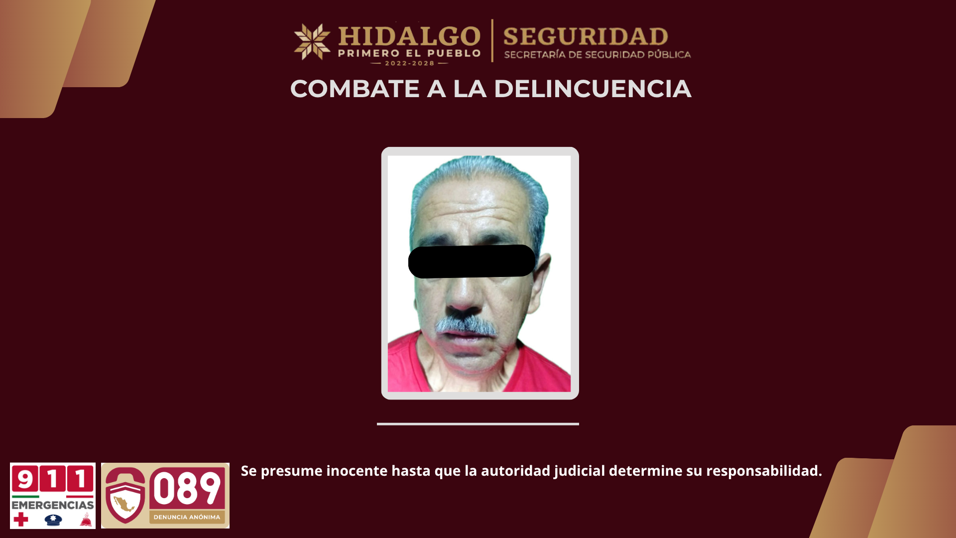 SSPH frena a presunto narcomenudista de la Otomí-Tepehua
