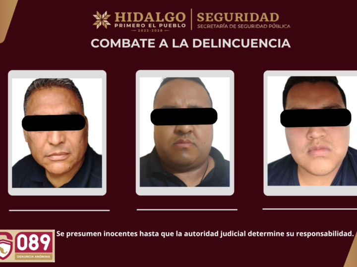 Gabinete de Seguridad ejecuta orden de aprehensión a mandos municipales de Tezontepec de Aldama