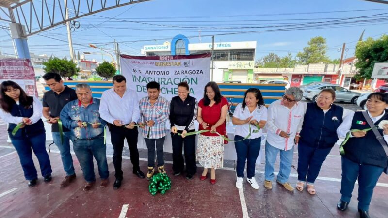 Leche para el bienestar abre un nuevo punto de venta en la comunidad San Antonio Zaragoza, del municipio de San Salvador