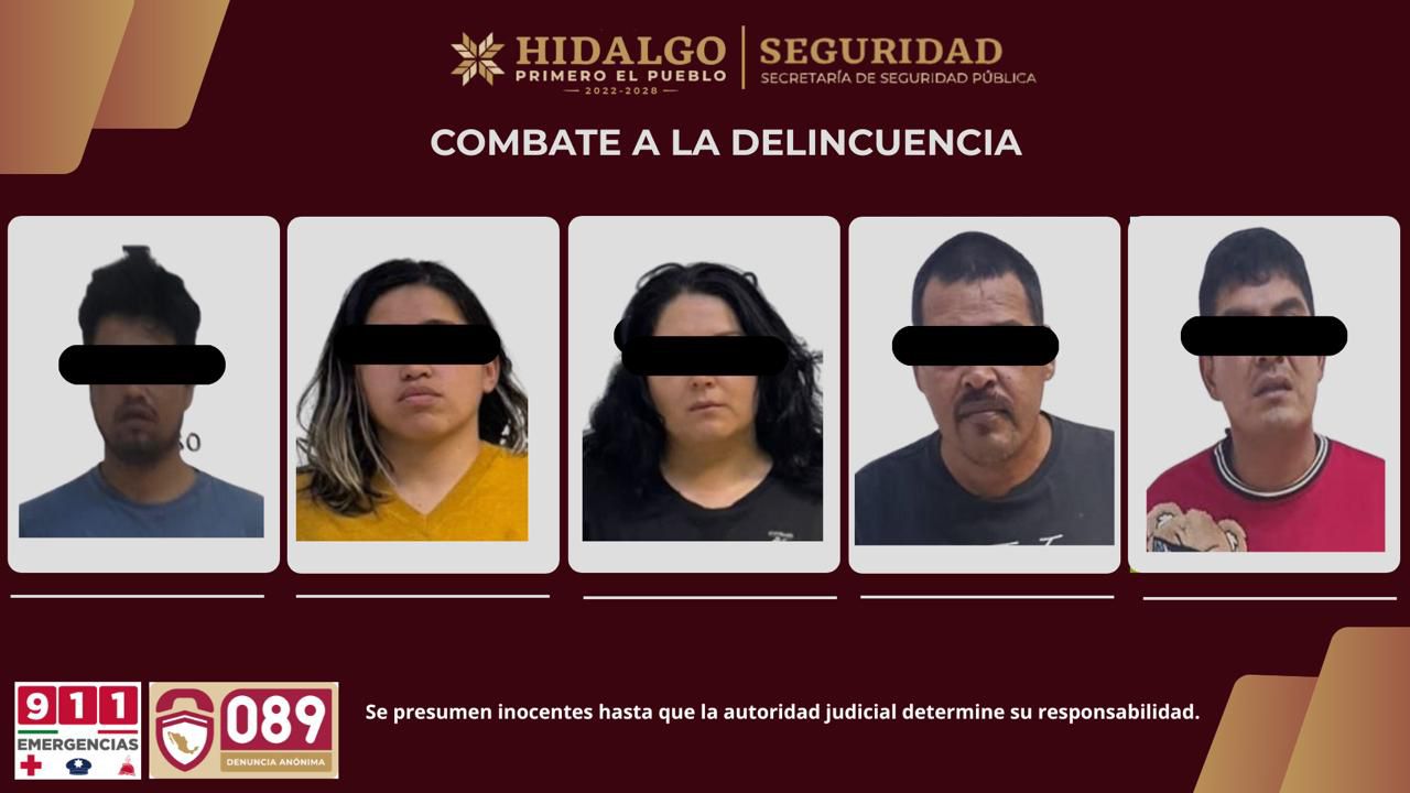 SSPH asegura a cinco por traslado de hidrocarburo robado en Mineral de la Reforma